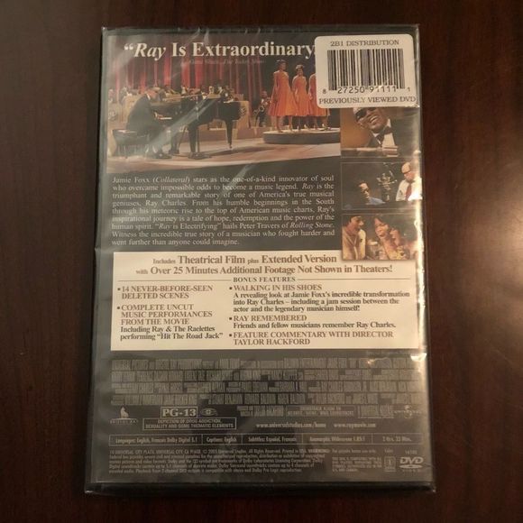 Ray DVD with Jamie Foxx Wide Screen,‎ NWT, 2005 - Picture 4 of 4